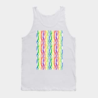 rainbow paint splatter zebra stripes Tank Top